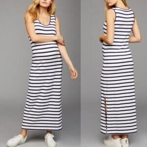 Pietro Brunelli Maternity Dress Womens XS Sleeveless Jersey Striped Maxi Stretch